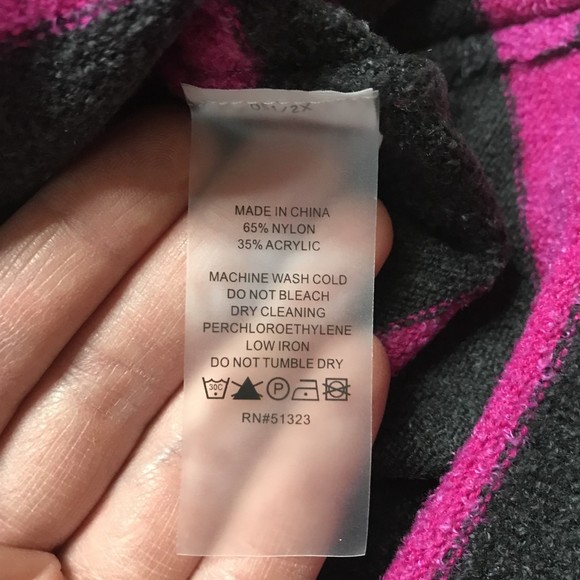 Vince Camuto Cozy Turtleneck Eyelash Sweater Stripes Super Soft 2XL Grey/Pink - Picture 5 of 8